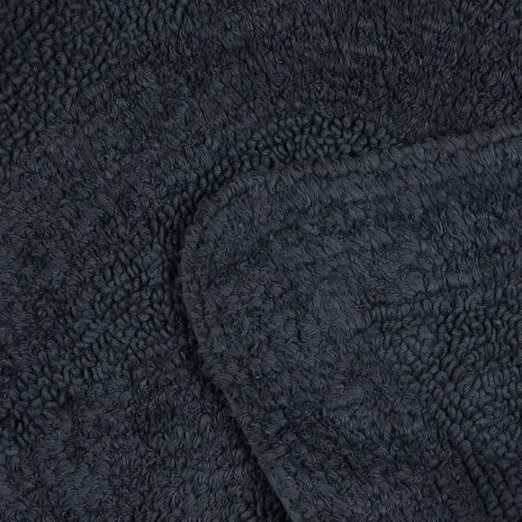 L-Shaped Reversible Bath Mat - Charcoal, Cotton