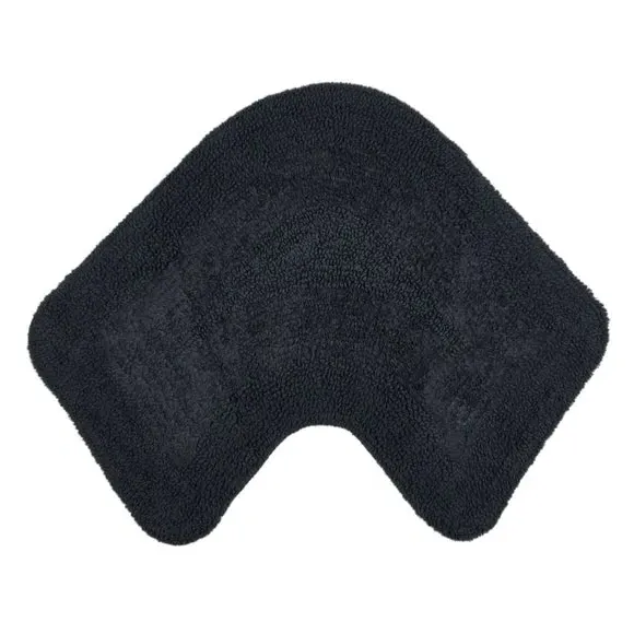 L-Shaped Reversible Bath Mat - Charcoal, Cotton