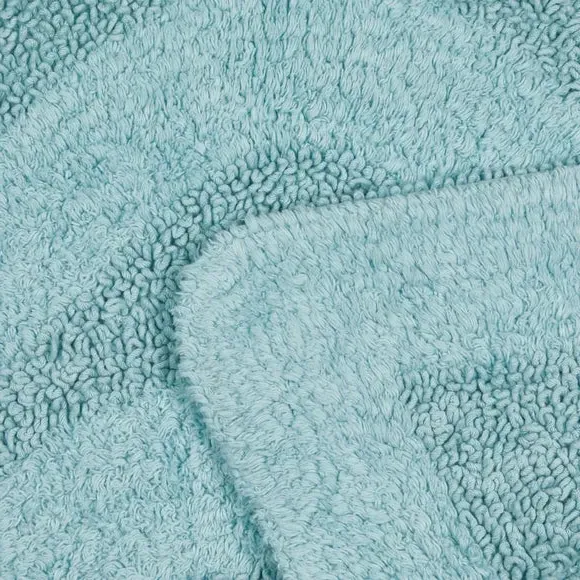 L-Shaped Reversible Bath Mat - Duck Egg, Cotton