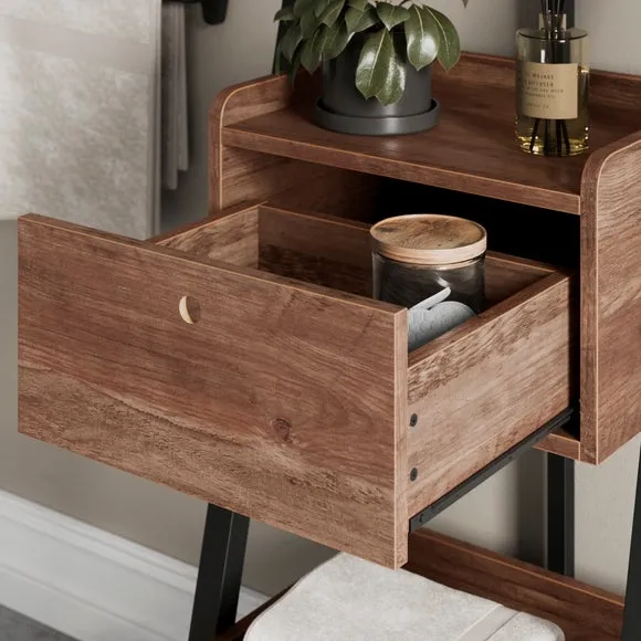 Ladder Bathroom Shelf - Pine Effect, Wood