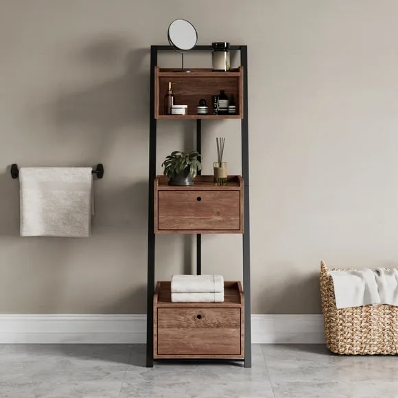 Ladder Bathroom Shelf - Pine Effect, Wood image