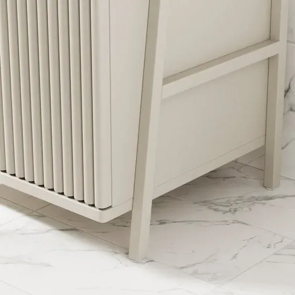 Ladder Shelf with Soft Close Doors - Stone