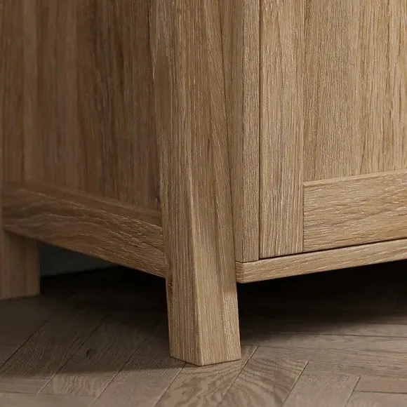 Ladder Storage Shelf with Doors - Oak