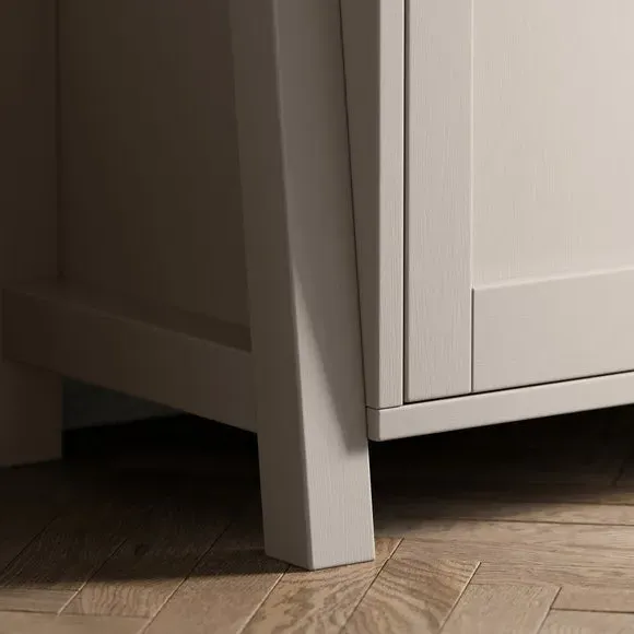 Ladder Storage Shelf with Doors - Stone