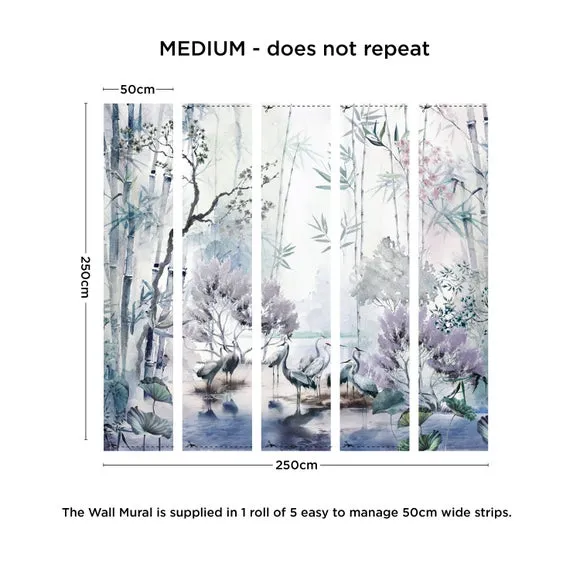 Lagoon Wall Mural - Purple, Non-Woven Paper