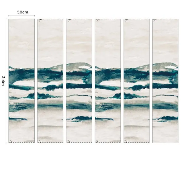 Landscape Wall Mural - Blue, Non-Woven
