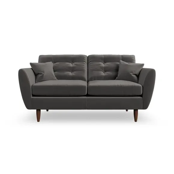 Large 2-Seater Sofa with Scatter Cushions - Charcoal