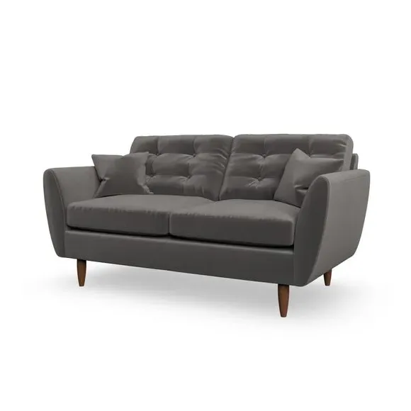 Large 2-Seater Sofa with Scatter Cushions - Charcoal