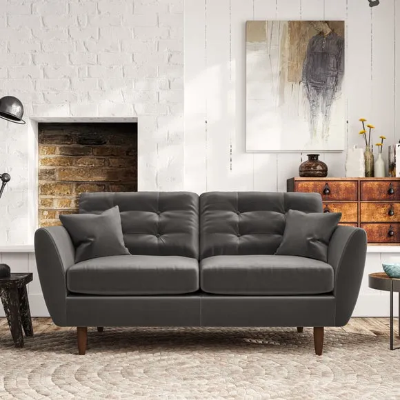 Large 2-Seater Sofa with Scatter Cushions - Charcoal image