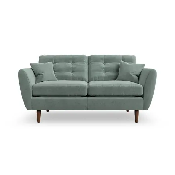 Large 2-Seater Sofa with Scatter Cushions - Green