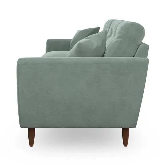 Large 2-Seater Sofa with Scatter Cushions - Green
