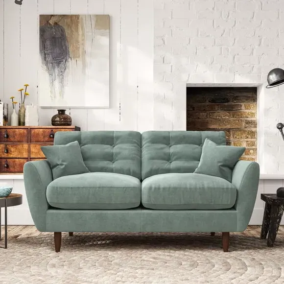 Large 2-Seater Sofa with Scatter Cushions - Green