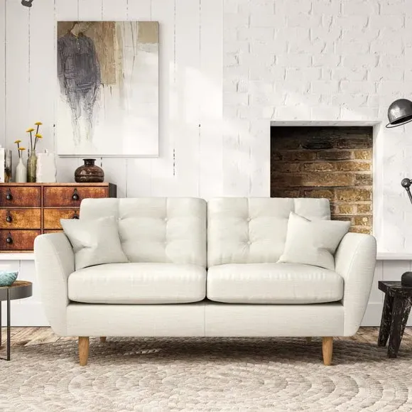 Large 2-Seater Sofa with Scatter Cushions - Ivory