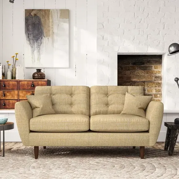 Large 2-Seater Sofa with Scatter Cushions - Ochre
