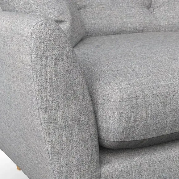 Large 2-Seater Sofa with Scatter Cushions - Silver