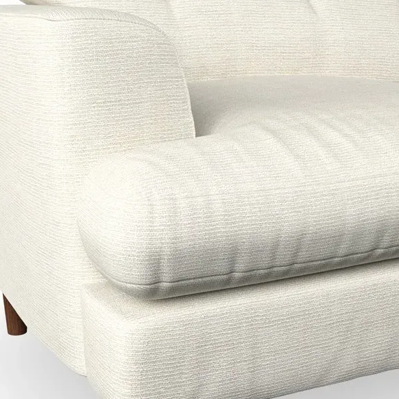 Large 3-Seater Sofa with Button Detail - Ivory