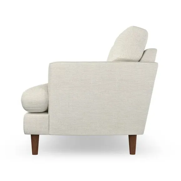 Large 3-Seater Sofa with Button Detail - Ivory