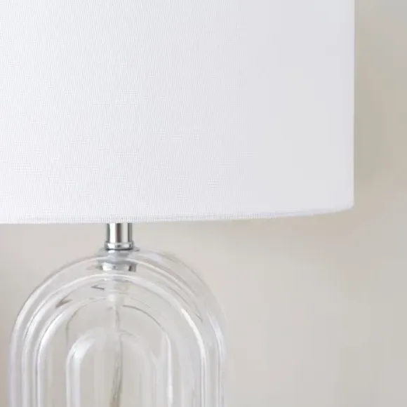 Large Arched Table Lamp - Clear, Glass