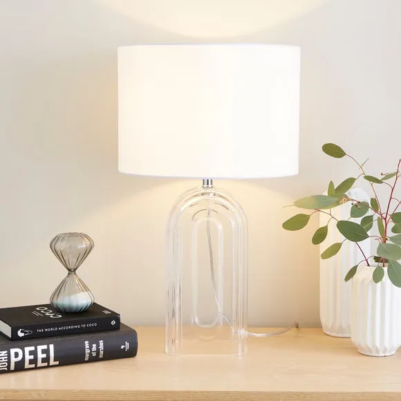 Large Arched Table Lamp - Clear, Glass image