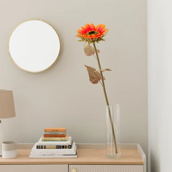 Large Artificial Sunflower Stem - Orange image