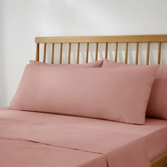 Large Body Pillowcase - Dusty Pink, Cotton