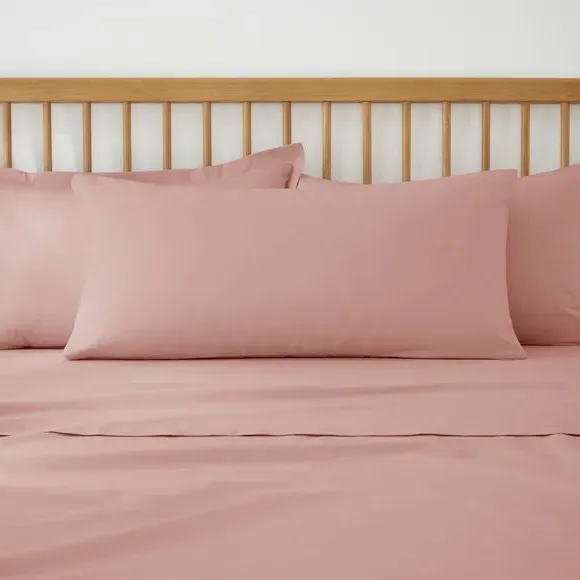 Large Body Pillowcase - Dusty Pink, Cotton
