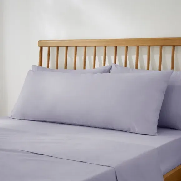 Large Body Pillowcase - Lilac, Cotton