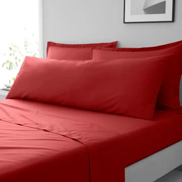 Large Body Pillowcase - Red, Cotton