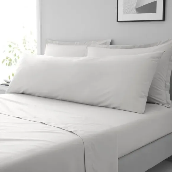 Large Body Pillowcase - Silver, Cotton