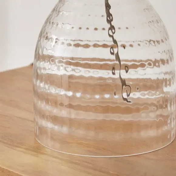 Large Bottle Table Lamp - Clear, Recycled Glass