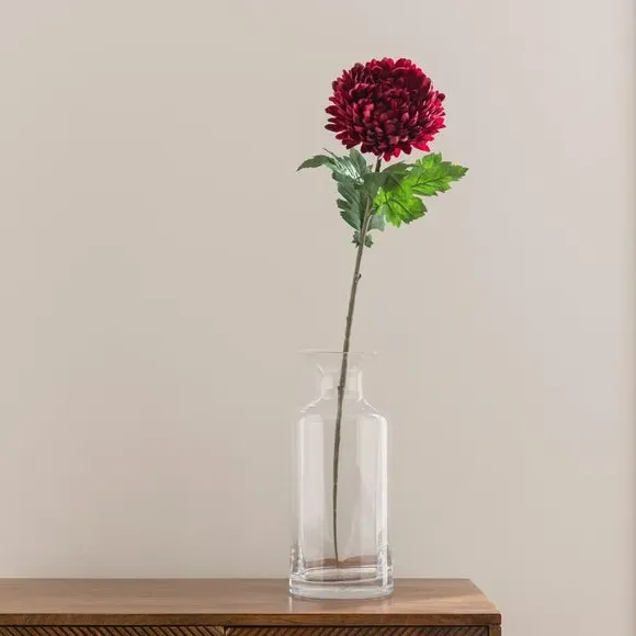 Large Chrysanthemum Stem - Burgundy, Plastic