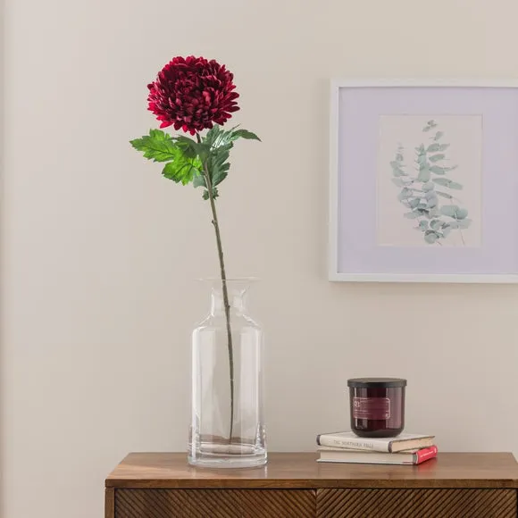Large Chrysanthemum Stem - Burgundy, Plastic image