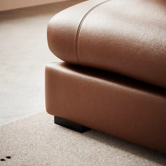 Large Corner Chaise Sofa - Brown, Leather