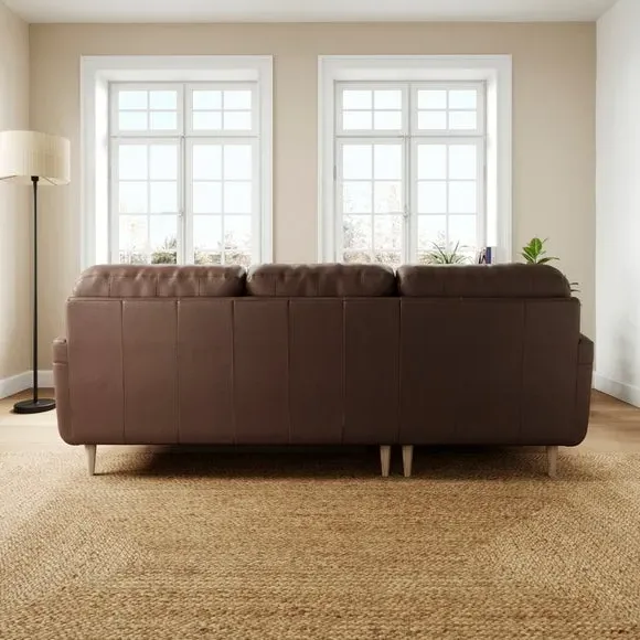 Large Corner Chaise Sofa - Mocha, Leather