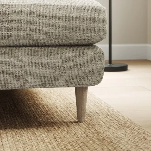 Large Corner Chaise Sofa - Mushroom, Chenille