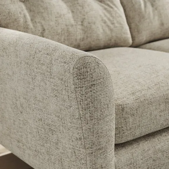 Large Corner Chaise Sofa - Mushroom, Chenille
