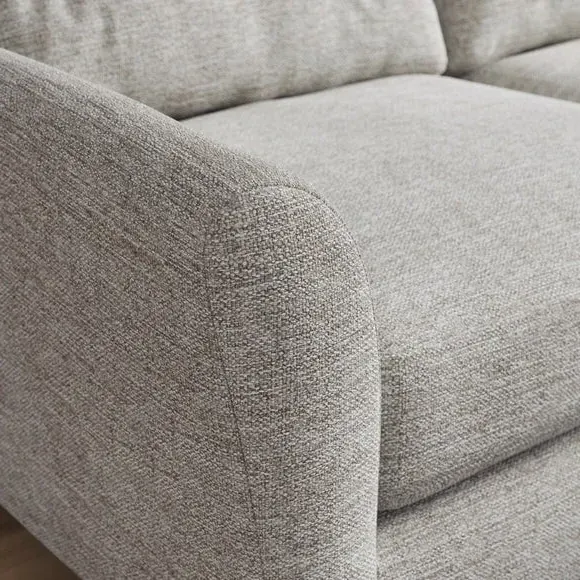 Large Corner Chaise Sofa - Natural, Polyester
