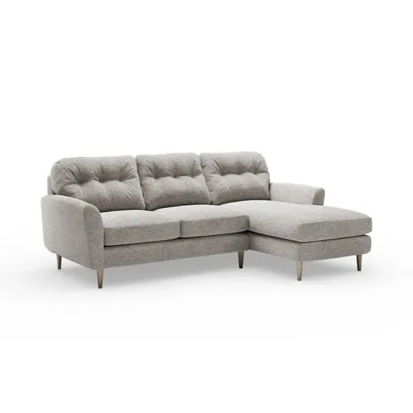 Large Corner Chaise Sofa - Natural, Polyester