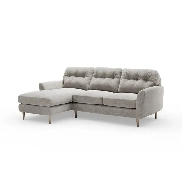 Large Corner Chaise Sofa - Natural, Polyester