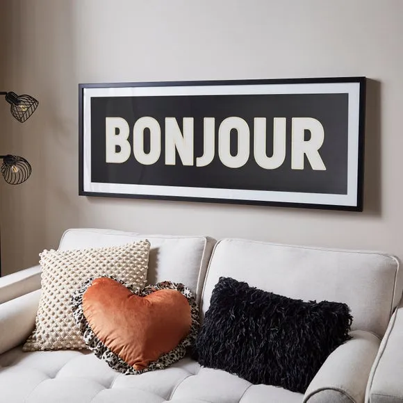 Large Framed Wall Art - Black, Monochrome image