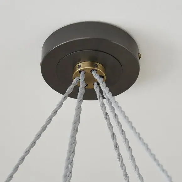 Large Hoop Ceiling Light Industrial - Grey
