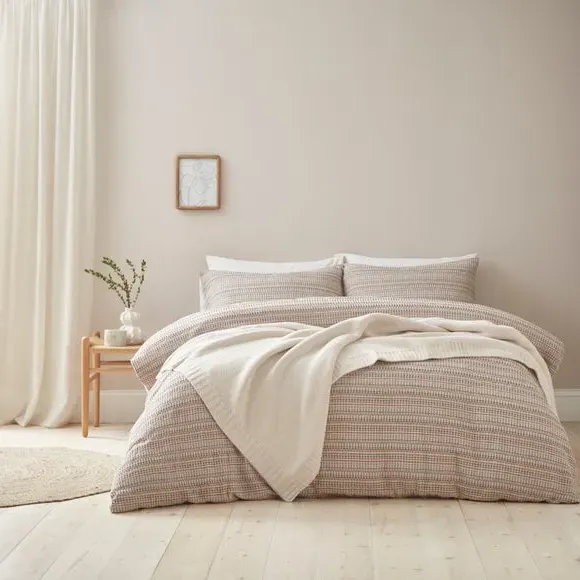 Large Knitted Throw Blanket - Cream