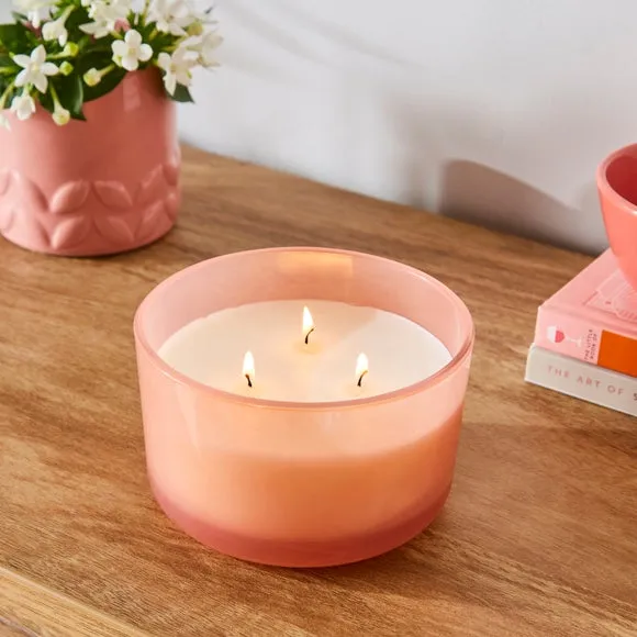 Large Multi Wick Candle - Orange, Glass image