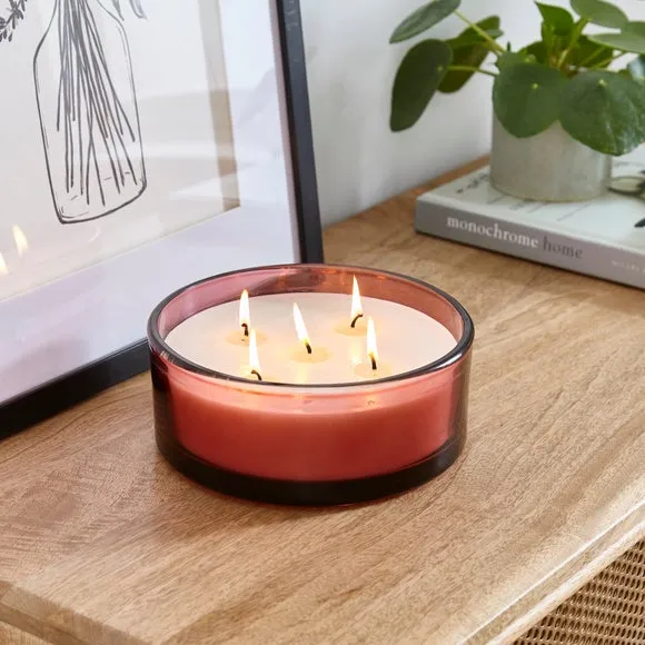 Large Multi Wick Candle - Pink, Sugared Raspberry image