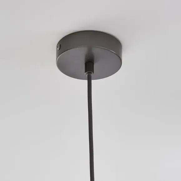 Large Pendant Light Dimmable - Smoke, Glass