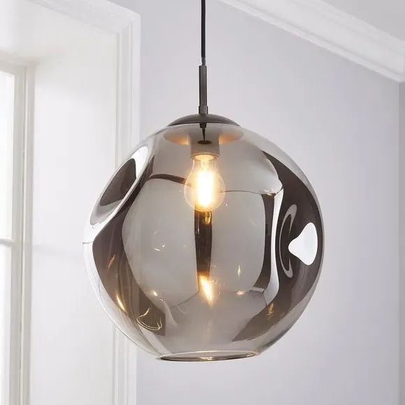 Large Pendant Light Dimmable - Smoke, Glass image