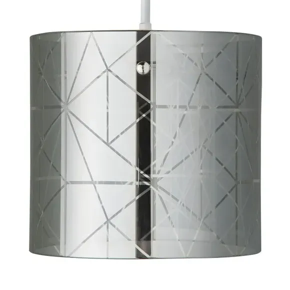 Large Pendant Shade Easy Fit - Smoke, Glass