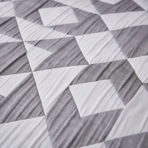 Large Quilted Bedspread - Grey