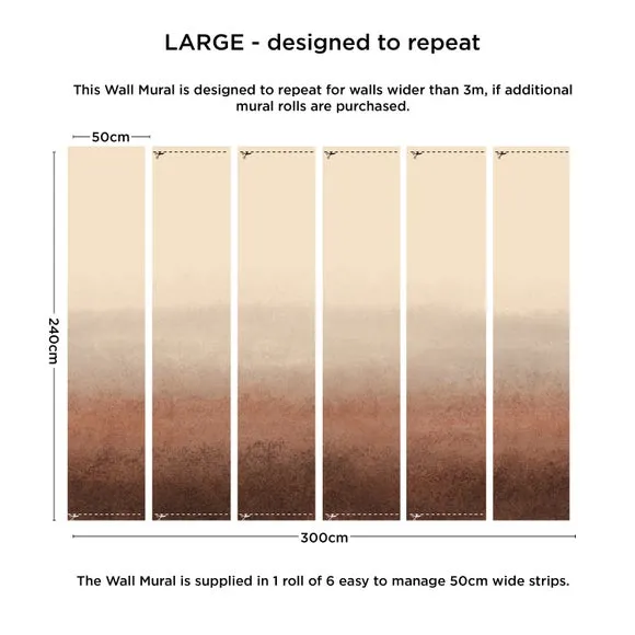 Large Scale Wall Mural Ombre - Terracotta
