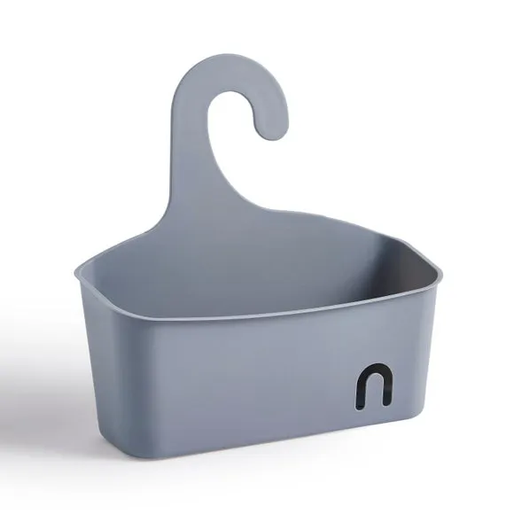 Large Shower Caddy with Hook - Grey, Plastic